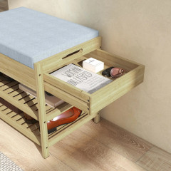 Bancă pentru pantofi cu două niveluri 55x35x46 cm | culoare naturală č.2