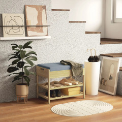 Bancă pentru pantofi cu două niveluri 55x35x46 cm | culoare naturală č.1