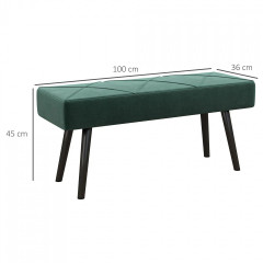 Bancă tapițată 100x36x45 cm | verde č.2
