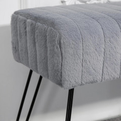 Bancă tapițată pentru pantofi 82x30x47 cm | gri č.2