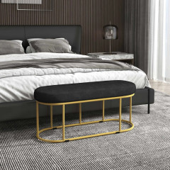 Bancă tapițată cu aspect catifelat 100 x 37 x 43 cm | albastru č.1