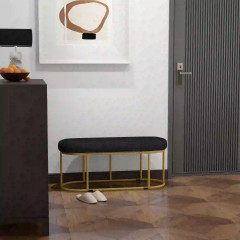 Bancă tapițată cu aspect catifelat 100 x 37 x 43 cm | albastru č.3