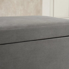 Bancă tapițată cu depozitare 110 x 43 x 45 cm | gri cenușă č.3