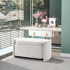 Bancă tapițată cu capac 105 x 44 x 45,5 cm | crem č.2