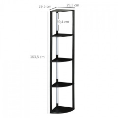 Lampadar cu 4 rafturi | negru č.3