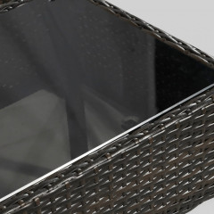 Mobilier de grădină Polyrattan pentru 4 persoane | maro + alb crem č.3