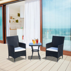 Mobilier de balcon pentru 2 persoane | negru č.1