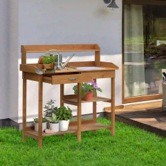 Masă de grădină 117 x 45 x 121 cm | culoare naturală č.1