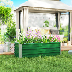 Jardinieră de grădină din oțel 125x47x40 cm | verde č.1