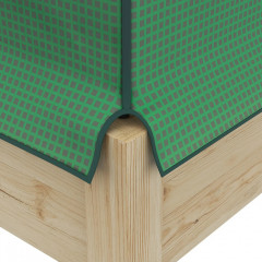 Pat înălțat din lemn cu seră 86x60x165 cm | culoare naturală + verde č.2