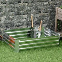 Pat înălțat din oțel galvanizat 120 x 90 x 30 cm | argintiu č.2