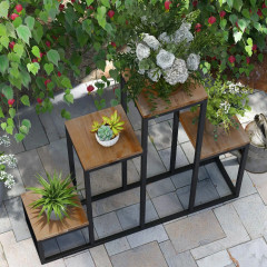 Suport pentru flori cu 4 niveluri 80 x 20 x 74 cm | maro deschis č.2