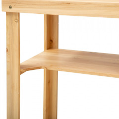Masă de grădină cu raft 80 x 43 x 136,5 cm | culoare naturală č.2